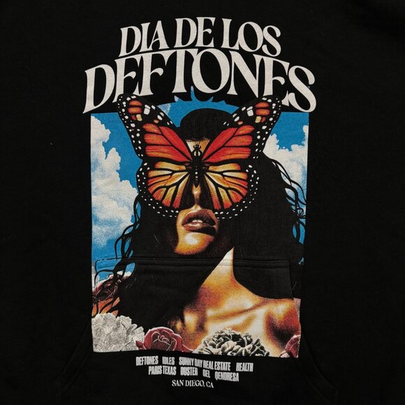 Dia De Los Deftones Nu Metal Band Oversized Hoodie Size Large - Picture 2 of 4